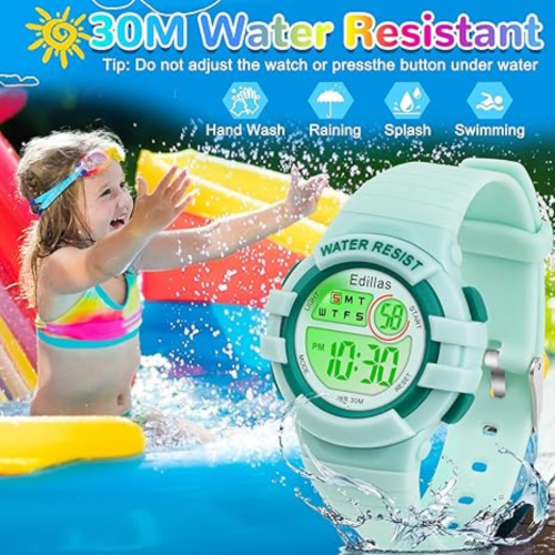 Kids Analog Watch for Girls Boys Waterproof Learning Time Wrist Watch Easy to Read Time WristWatches for Children