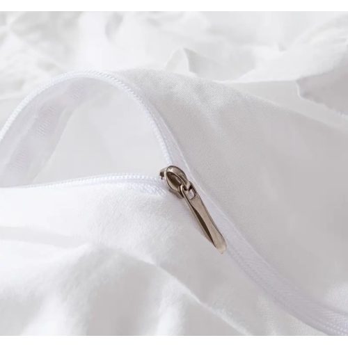 Boho Chic Luxury KING size 3pcs White Duvet Cover Set with Ruffle Trim - Soft, Washed Microfiber Bedding for All Seasons, Includes Zippered Duvet