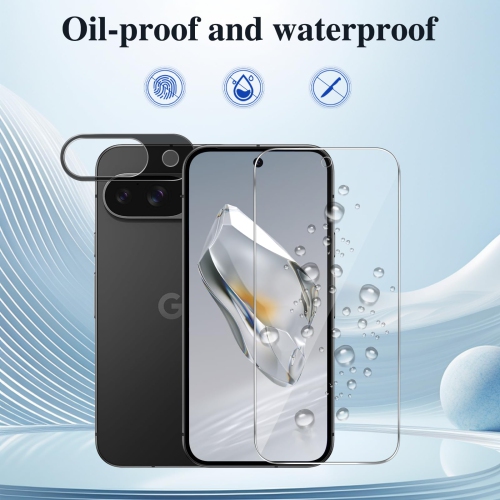 3+3 Pack de protecteurs d'écran pour Google Pixel 9?Sorti en 2024? Pellicule d'écran en verre trempé sans bulles