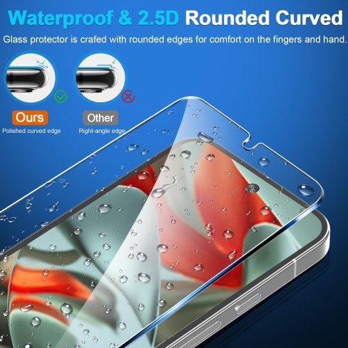 3 Pack Glass Screen Protector for Google Pixel 9, Ultrasonic Fingerprint Unlock, HD Clear Case Friendly Tempered Glass for Google Pixel 9 Screen