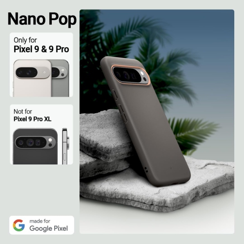 Étui pour Pixel 9 Pro de Google, pour étui en silicone 5G pour Pixel 9 - Gris papaye