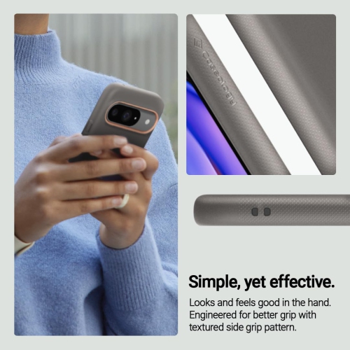 Étui pour Pixel 9 Pro de Google, pour étui en silicone 5G pour Pixel 9 - Gris papaye