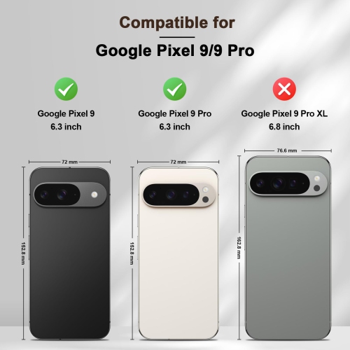 Étui portefeuille à rabat pour Pixel 9/9 Pro de Google, étui folio magnétique en cuir avec porte-carte, béquille - TPU étui protecteur durable