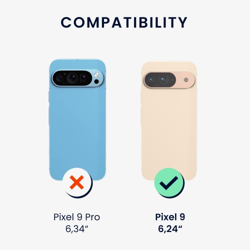 Étui de kwmobile compatible avec Google Pixel 9 - Étui protecteur mince en TPUR pour téléphone - Fini mat doux - Orange fruité