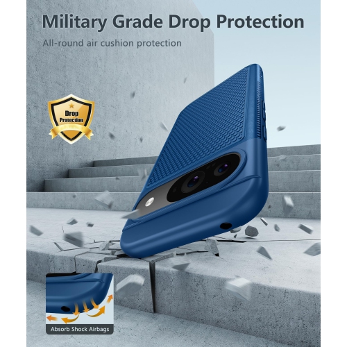 Étui pour Pixel 9 de Google : Étui robuste double couche pour Pixel 9 Pro avec dos texturé antidérapant - Robuste protection militaire antichoc