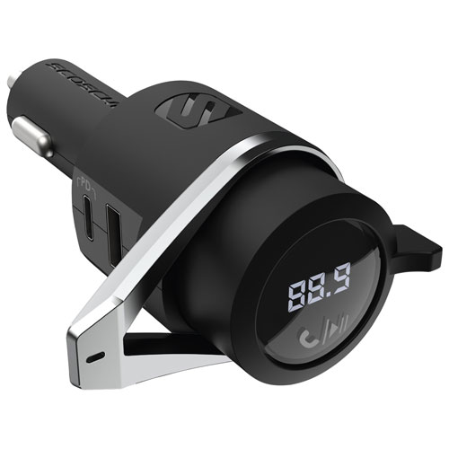 Trousse mains libres pour l'auto BTFreq de Scosche avec émetteur FM Bluetooth/Power Delivery (BTFMPD3SR-SP)