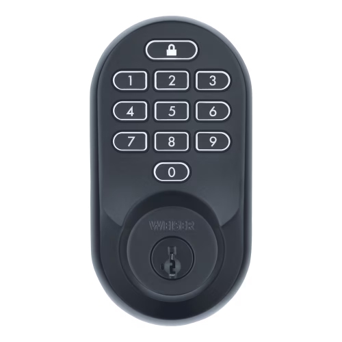 WEISER  Halo Wi-Fi Keypad Smart Lock Keyless Entry Deadbolt - Matte (9Ged24000-003) In Black Love it !