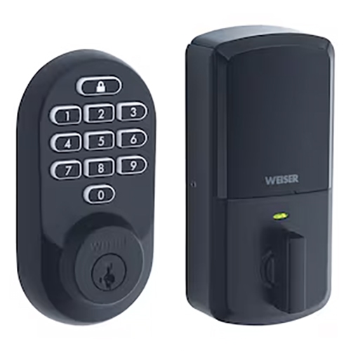 Weiser Halo Wi-Fi Keypad Smart Lock Keyless Entry Deadbolt - Matte Black