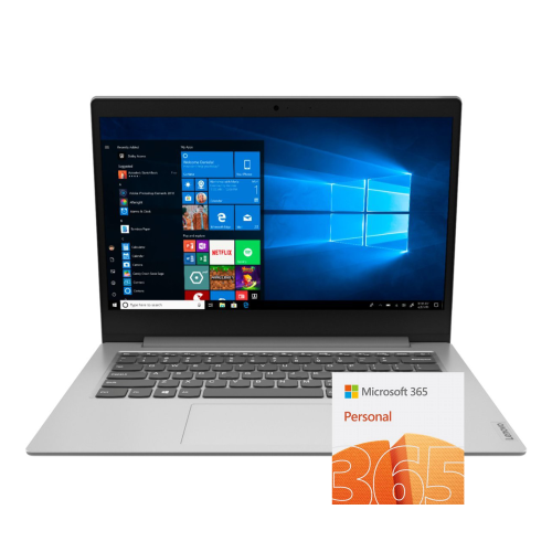 Lenovo IdeaPad 1 14" HD Business Laptop -Platinum Gray-128GB Hotface USB Card