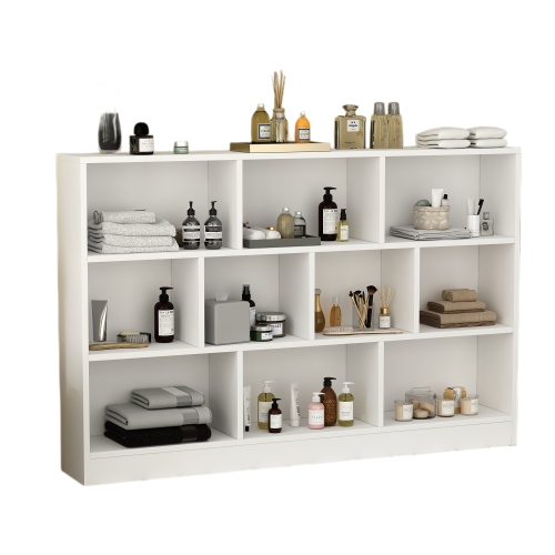 HOMSEE  10-Cube Storage Organizer With Open Shelving for Home And Office (55.1" W X 9.4" D X 40.9" H) In White