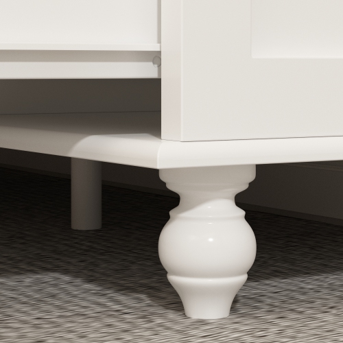 Homsee 9-Drawer Wooden Chest of Drawers, Modern European Style,White