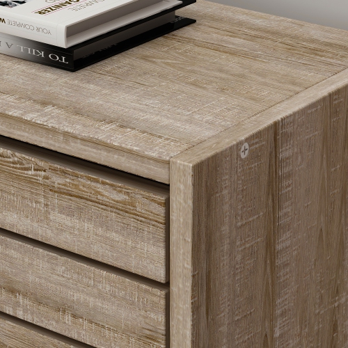 Homsee 2-Drawer Shoe Storage Cabinet with Louver Doors, Compact Freestanding Organizer for Entryway & Hallway Brown