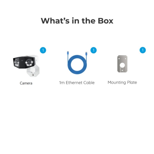 Reolink Duo 3 PoE - 16MP UHD Dual-Lens PoE Security Camera 180° Panoramic View Motion Track