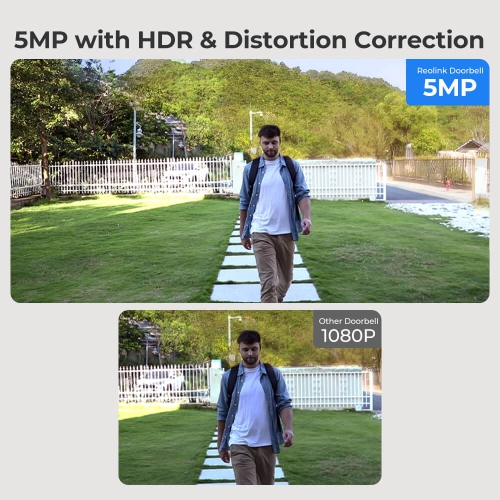 Reolink Smart Wired Doorbell with Chime, 2K HD Video, Power over Ethernet, Person Detection, Works with Reolink NVRs, Video Doorbell PoE