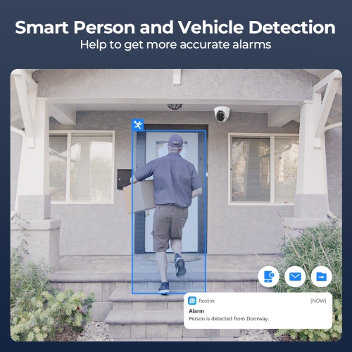 Reolink 12MP Security Camera with PoE, Person/Vehicle Detection, Two-Way Audio, Color Night Vision, RLC-1224A