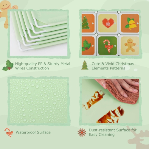 Costway 12-Cube Kids Wardrobe Baby Dresser Bedroom Armoire Clothes Hanging Closet with Doors