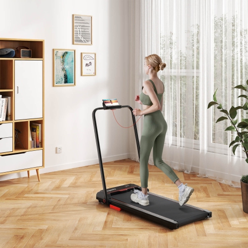 Costway 3 in 1 Folding Treadmill with Remote Control LED Display and APP for Home