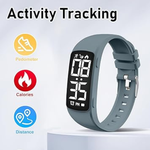 Fitness Tracker Kids Watch for Boys Girls Step Counter Pedometer Waterproof Fitness Watch Sports Activity Tracker for Kids Ideal Gifts for Teen Boys