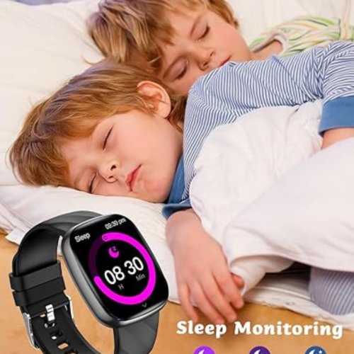 Smartwatch for Kids, Smartwatch Fitness Tracker for Boys Girls, Children's Activity Watch 37 Sports Modes SMS Notification, Full Touchscreen for Boys