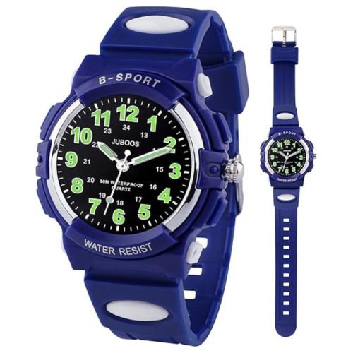 Kids Analog Watch, Kids Waterproof Quartz Watch for 5-14 Years Old Boys Girls Time Teaching Sports Outdoor Kids Watches