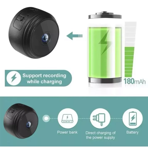 Ensemble de 2 mini caméras de surveillance HD Wi-Fi sans fil pour la sécurité de la maison intelligente avec application pour téléphone, vidéo en