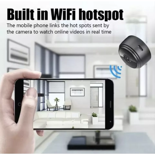 Ensemble de 2 mini caméras de surveillance HD Wi-Fi sans fil pour la sécurité de la maison intelligente avec application pour téléphone, vidéo en