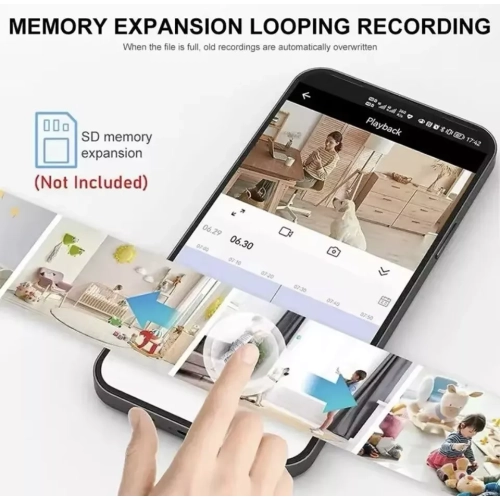 Ensemble de 2 mini caméras de surveillance HD Wi-Fi sans fil pour la sécurité de la maison intelligente avec application pour téléphone, vidéo en