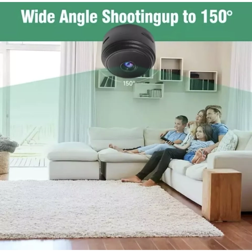 Ensemble de 2 mini caméras de surveillance HD Wi-Fi sans fil pour la sécurité de la maison intelligente avec application pour téléphone, vidéo en