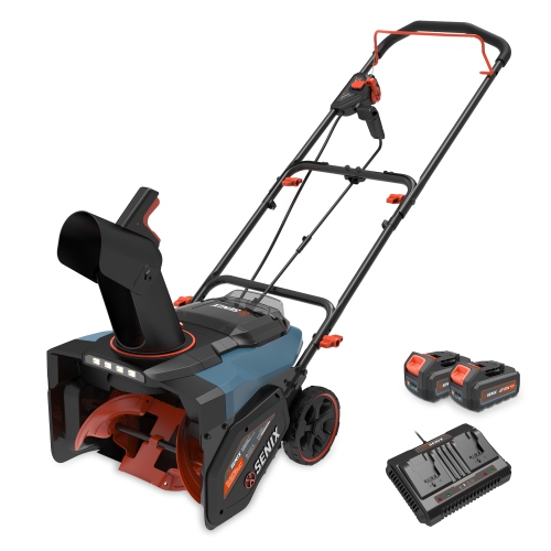 SENIX  40 Volt Max 18-Inch Single-Stage Dual Battery Cordless Snow Blower, 8" Clearing Depth, 33Ft Max Throw Distance, Includes 2 Batteries And Purchased this SENIX cordless snow thrower last month