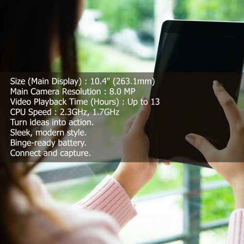 Samsung Galaxy Tab S6 Lite 10.4" Android Tablet + 10.4" Case Bundle