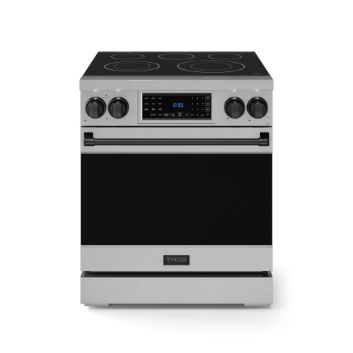 THOR KITCHEN  Gordon Ramsay By 30 Inch Professional Electric Range With Tilt Panel Touch Control In Stainless Steel/black