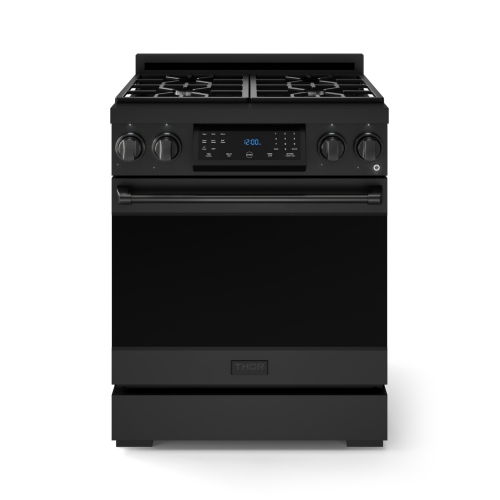 Gordon Ramsay by THOR Kitchen 30 Inch Professional Gas Range with Tilt Panel Touch Control in Black