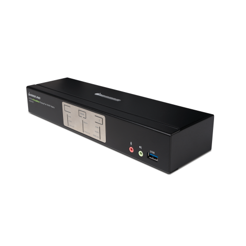 IOGEAR 2-Port 4K DualView DisplayPort Matrix KVM with USB 3.0 Hub and Audio