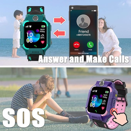 Smart Watch Phone Gift for Kids - Children Smartwatch Boys Girls with 14 Puzzle Games Music MP3 Player HD Selfie Camera Calculator Alarms Timer 12/24