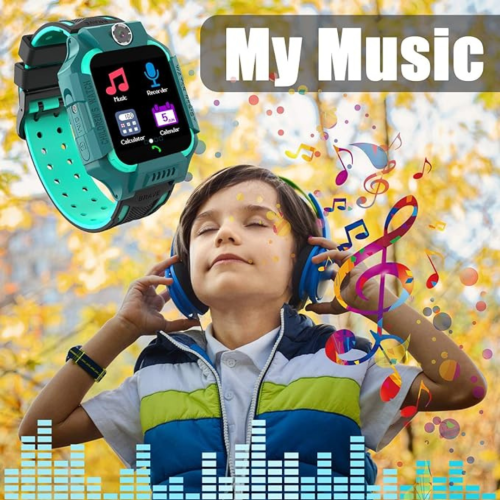 Smart Watch Phone Gift for Kids - Children Smartwatch Boys Girls with 14 Puzzle Games Music MP3 Player HD Selfie Camera Calculator Alarms Timer 12/24