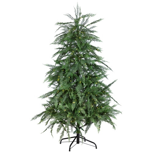 Pre-Lit Medium Weeping Cedar IPT Artificial Christmas Tree - 7.5' - Dual Color LED Lights