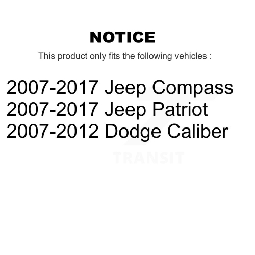 Rear Suspension Trailing Arm Bushing TOR-K201404 For Jeep Patriot Compass Dodge Caliber