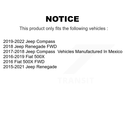 Suspension Stabilizer Bar Link Kit 72-K750795 For Jeep Compass Renegade Dodge Hornet Fiat 500X Alfa