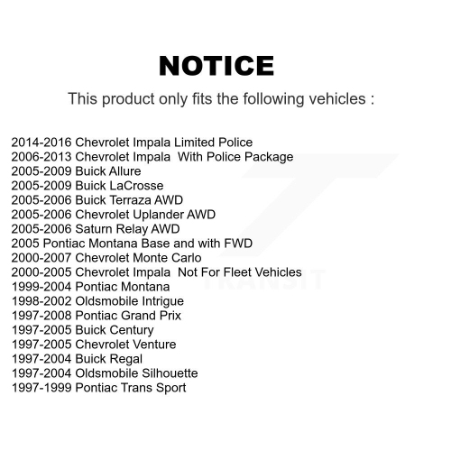 Front Left Lower Suspension Control Arm Ball Joint Assembly TOR-CK80539 For Chevrolet Impala Buick