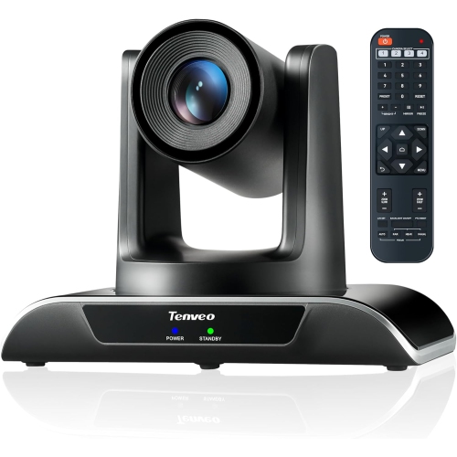 TENVEO  Refurbished (Excellent) - Ptz Video Conference Camera 10X Optical Zoom, 1080P Full HD Webcam With Remote Control