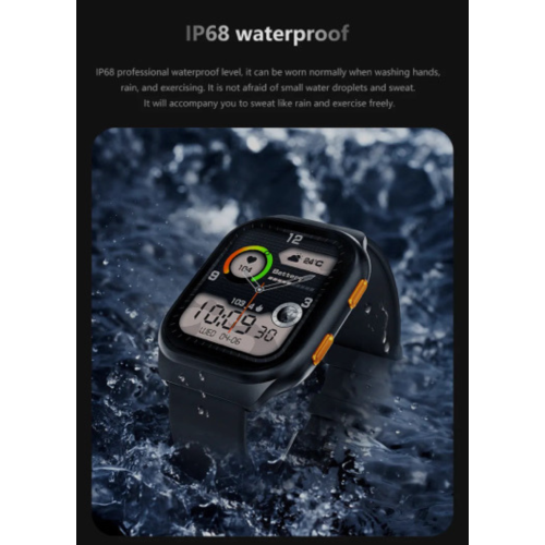 Montre intelligente écran TUTT AMOLED | Écran toujours allumé | Moniteur d'activité et de santé | YOKO | Montre intelligente IP68 pour hommes et