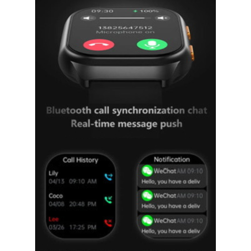 Montre intelligente écran TUTT AMOLED | Écran toujours allumé | Moniteur d'activité et de santé | YOKO | Montre intelligente IP68 pour hommes et