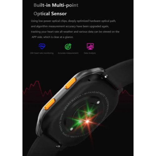 Montre intelligente écran TUTT AMOLED | Écran toujours allumé | Moniteur d'activité et de santé | YOKO | Montre intelligente IP68 pour hommes et