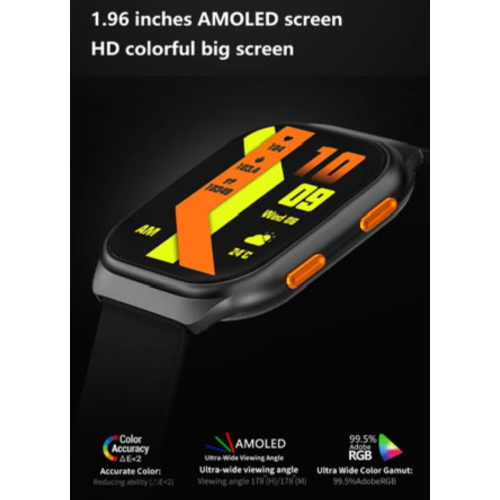 TUTT AMOLED Screen Smartwatch | Always-On Display | Health & Fitness Tracker | YOKO | IP68 Men & Women Smartwatch