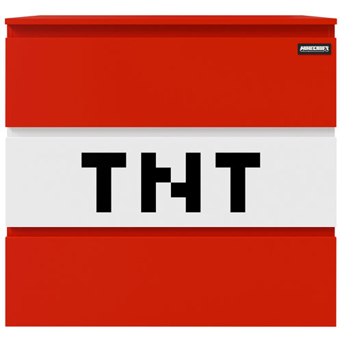 Commode à 3 tiroirs TNT Minecraft - Rouge/Blanc
