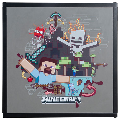 Minecraft Side Table with Storage Shelf - Multi-Colour