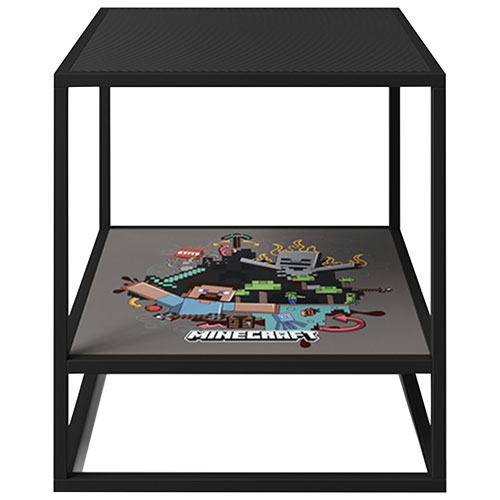 Minecraft Side Table with Storage Shelf - Multi-Colour