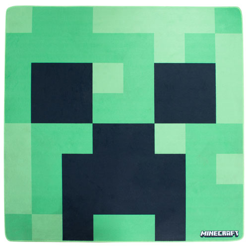 Minecraft 4' x 4' Creeper Kids Carpet - Green/Black