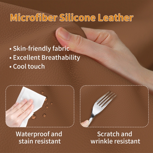 Luxury Dining Chairs: Set of 2 Leisure Dining Chairs Microfiber Leather Kitchen Chairs Occasional Chairs with Soft Backrest and Padded Seat for