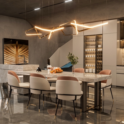 Upscale Two Toned Dining Chairs:Set of 2 Microfiber Leather Dining Chair with Breathable Sponge Cushion Antioxidant Metal Legs Soft Backrest for